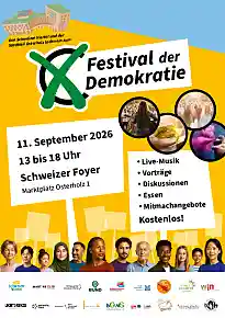 Flyer vom Festival der Demokratie am 11.09.2026
